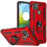 Mobigear Armor Ring Coque Motorola Moto G9 Power Coque arrière Rigide Anti-Chocs avec Anneau-Support - Rouge