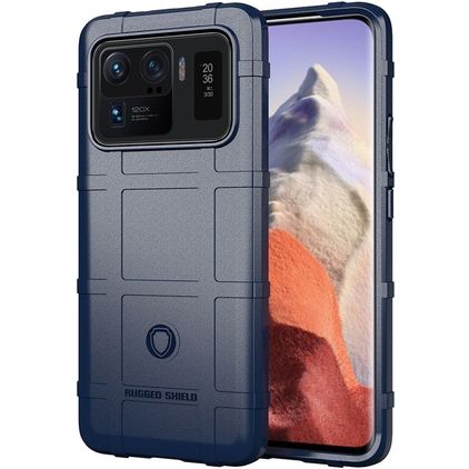 Mobigear Rugged Shield Coque Xiaomi Mi 11 Ultra Coque arrière en TPU Souple Anti-Chocs - Bleu