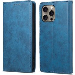 Mobigear Wallet Housse iPhone 16 Pro Max Etui Porte-Monnaie - Bleu