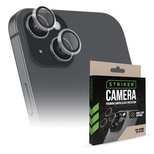 Striker Single Lens iPhone 15 Plus Verre trempé Protection Objectif Caméra - Compatible Coque - Noir