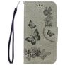 Mobigear Butterfly Housse Samsung Galaxy S8 Etui Porte-Monnaie - Gris