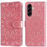 Mobigear Sunflower Housse Samsung Galaxy A57 Etui Porte-Monnaie - Rose doré