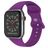 Mobigear Sport Dual Bracelet Silicone Apple Watch Fermeture à clou et passant - 49/46/45/44 mm - Lilas