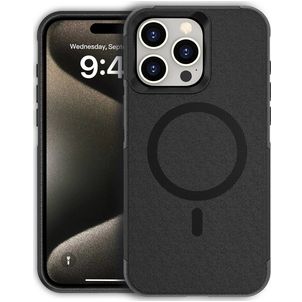 Mobigear Traveller iPhone 15 Pro Max MagSafe Plastique rigide Coque arrière Antichoc - Noir