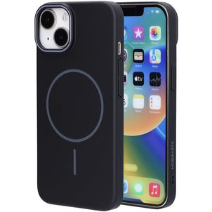 Mobiparts Slim Line Coque iPhone 14 MagSafe Coque arrière Rigide - Onyx Black