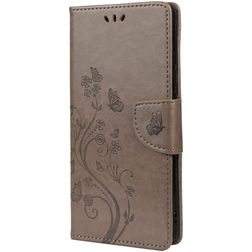Mobigear Flowers Housse Samsung Galaxy A23 Etui Porte-Monnaie - Gris