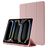 Mobigear Tri-Fold Gel Coque iPad Pro 13 Pouces (2024) Etui en TPU,Similicuir + Porte-crayon - Rose