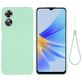 Mobigear Rubber Touch Coque OPPO A17 Coque arrière en Silicone - Vert