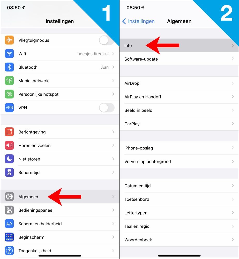 iPhone modelnummer opzoeken 1