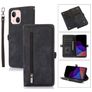 Mobigear Zipper Housse iPhone 14 Plus Etui Porte-Monnaie - Noir