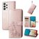 Mobigear Clover Housse Samsung Galaxy A73 Etui Porte-Monnaie - Rose doré
