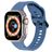 Mobigear Ripple Bracelet Silicone Apple Watch Fermeture boucle ardillon - 49/46/45/44 mm - Bleu