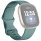 Mobigear Sport Dual Bracelet Silicone Fitbit Versa 3 Fermeture à clou et passant - Turquoise