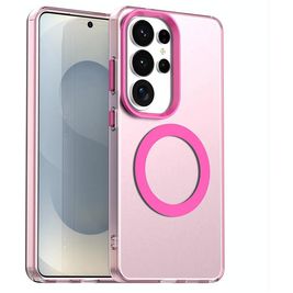 Mobigear Shockproof Coque Samsung Galaxy S26 Ultra MagSafe Coque arrière Rigide - Rouge