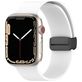 Mobigear Sport Mag Bracelet Silicone Apple Watch Fermeture magnétique - 42/41/40/38 mm - Blanc