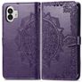 Mobigear Mandala Housse Nothing Phone (2) Etui Porte-Monnaie - Violet