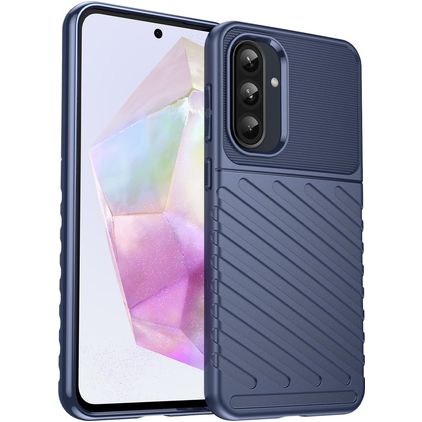 Mobigear Groove Coque Samsung Galaxy A56 Coque arrière en TPU Souple - Bleu
