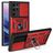 Mobigear Armor Ring Cam Slide Coque Samsung Galaxy S22 Ultra Coque arrière Rigide Anti-Chocs avec Anneau-Support - Rouge