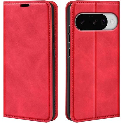 Mobigear Retro Slim Housse Google Pixel 10 Etui Porte-Monnaie - Rouge