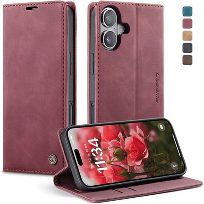 CaseMe 013 iPhone 17 Étui Portefeuille - Rouge
