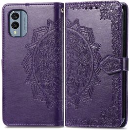 Mobigear Mandala Housse Nokia X30 Etui Porte-Monnaie - Violet