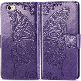 Mobigear Butterfly Housse iPhone 16e Etui Porte-Monnaie - Violet