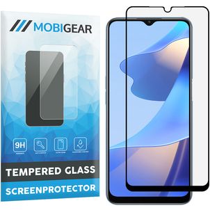 Mobigear Premium OPPO A16s Verre trempé Protection d'écran - Compatible Coque - Noir