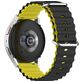Mobigear Ocean Bracelet Silicone Smartwatch Fermeture boucle ardillon - Connexion universelle de 20 mm - Noir / Jaune
