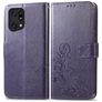 Mobigear Clover Housse OPPO Find X5 Etui Porte-Monnaie - Violet