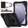 Mobigear SureGrip Xtreme Samsung Galaxy Tab A9 Plus (2023) Plastique rigide / Silicone Coque arrière + Bandoulière + Support - Noir