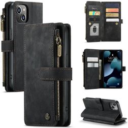 CaseMe C30 iPhone 13 Étui Portefeuille - Noir