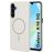 Mobiparts Slim Line Coque Samsung Galaxy A16 MagSafe Coque arrière Rigide - Off White