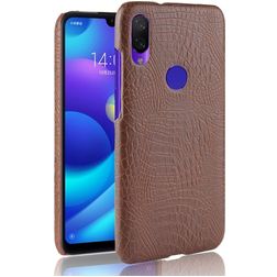 Mobigear Croco Coque Xiaomi Redmi 7 Coque arrière Rigide - Marron
