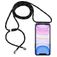 Mobigear Lanyard iPhone 11 Coque avec cordon en TPU Souple - Transparent / Noir