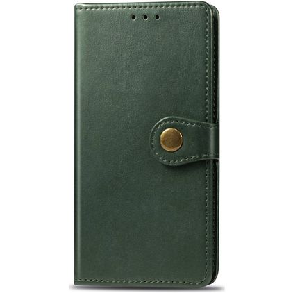 Mobigear Snap Button Housse OPPO A9 (2020) Etui Porte-Monnaie - Vert