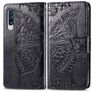 Mobigear Butterfly Housse Samsung Galaxy A70 Etui Porte-Monnaie - Noir