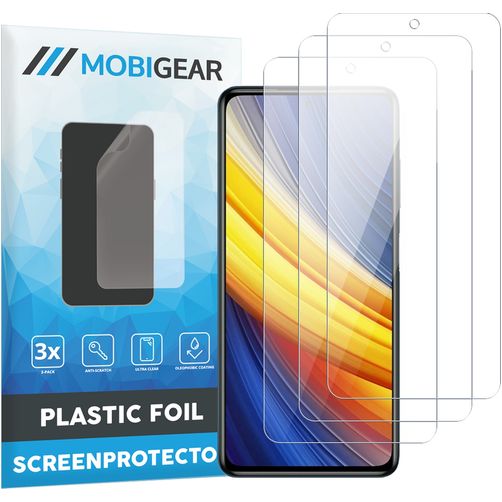Mobigear POCO X3 Pro Protection d'écran Film - Compatible Coque (Lot de 3)