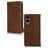 Mobilize Wallet Housse Samsung Galaxy S25 Edge Etui en Cuir Véritable Porte-Monnaie - Marron