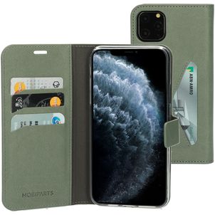 Mobiparts Classic Wallet Housse iPhone 11 Pro Max Etui Porte-Monnaie - Stone Green