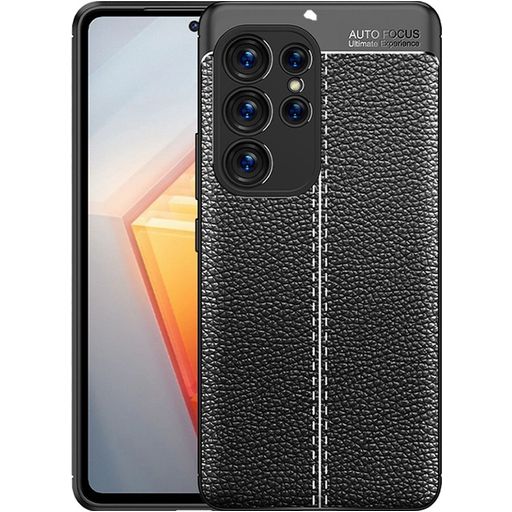Mobigear Luxury Coque Samsung Galaxy S23 Ultra Coque arrière en TPU Souple - Noir