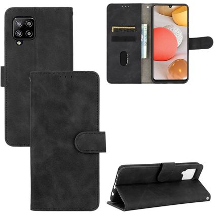Mobigear Retro Housse Samsung Galaxy A42 Etui Porte-Monnaie - Noir
