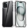 Mobigear Cushion Coque Transparente iPhone 15 Coque arrière en TPU Souple Anti-Chocs - Transparent