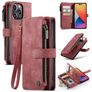 Caseme C30 Housse iPhone 14 Pro Max Etui Porte-Monnaie - Rouge