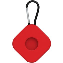 Mobigear Square Key Coque Apple AirTag Porte-clés en Silicone Souple - Rouge