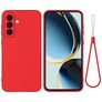 Mobigear Rubber Touch Coque Samsung Galaxy A56 Coque arrière en Silicone - Rouge