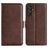 Mobigear Slim Magnet Samsung Galaxy M55 Étui Portefeuille - Marron