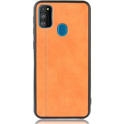 Mobigear Stitch Coque Samsung Galaxy M21 Coque arrière - Orange