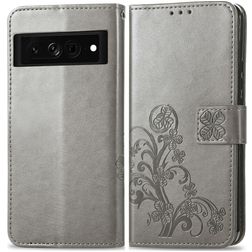 Mobigear Clover Google Pixel 7 Étui Portefeuille - Gris