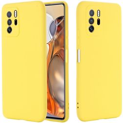 Mobigear Rubber Touch Coque POCO X3 GT Coque arrière en Silicone - Jaune