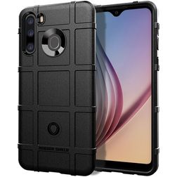 Mobigear Rugged Shield Coque Samsung Galaxy A21 Coque arrière en TPU Souple Anti-Chocs - Noir